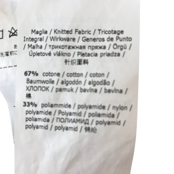 Max Mara Studio Crochet Like White Cotton Blend Cardigan Size M - Picture 8 of 8